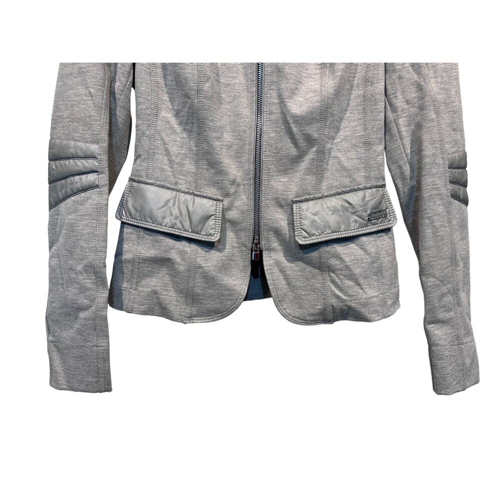 Airfield Jacket Womens Full Zip Fitted Faux Pockets Round Neck Measures Small - Picture 6 of 14